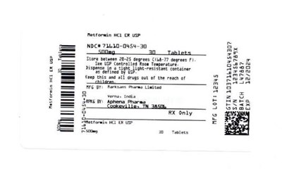 Bottle Label 500 mg (71610 0454 30)
