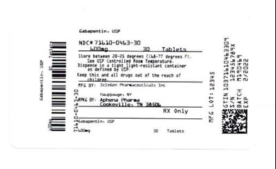 Bottle Label 600 mg (71610 0463 30)