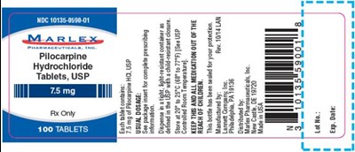 Principal Display Panelndc 10135-0590-01pilocarpinehydrochloridetablets, Usp7.5 mgrx Only100 Tablets (Pilocarpine Hydrochloride Tablets Usp 03)