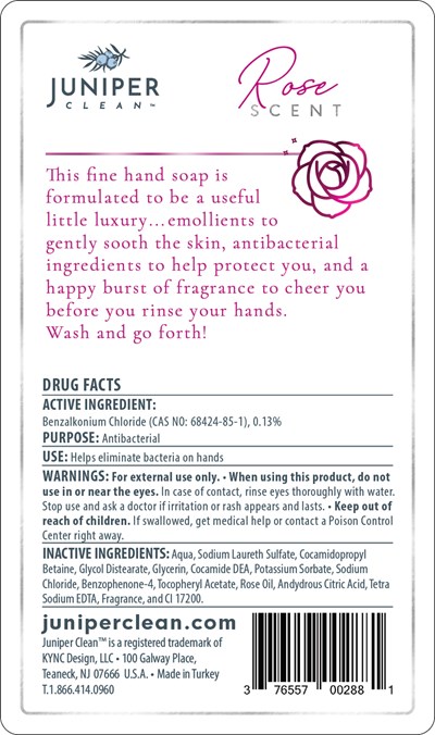Rose Back (Juniperclean Label Handsoap Pump 500ml Foil Rose V10 02)
