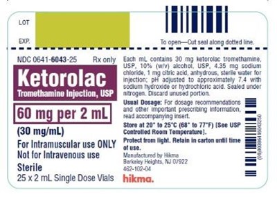 ketorolac-tromethamine-injection-usp-7.jpg Ketorolac Tromethamine Injection, USP 60 mg/2 mL (30 mg/mL) 25 x 2 mL Single Dose Vials - ketorolac tromethamine injection usp 7