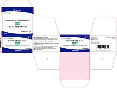 0.25g carton - Estradiol Gel 0.1 0.25mg 0.25g carton