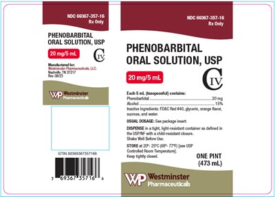phenobarbital-02.jpg PRINCIPAL DISPLAY PANEL - 473 mL Bottle Label - phenobarbital 02