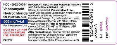 500mg - vancomycin container 500g