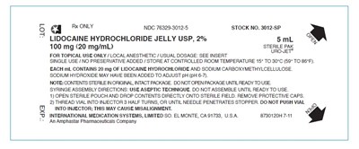 lidocaine-jelly-05.jpg PRINCIPAL DISPLAY PANEL - 5 mL Label - lidocaine jelly 05