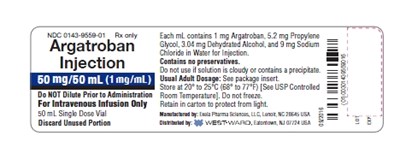 Argatroban 50 mL vial container label - argatroban injection 7