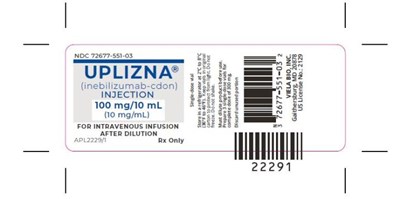 inebilizumab-injection-100-mg-per-10-ml-03.jpg PRINCIPAL DISPLAY PANELNDC 72677-551-01UPLIZNA(inebilizumab-cdon)INJECTION100 mg/10 mLRx Only - inebilizumab injection 100 mg per 10 ml 03