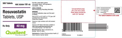 Rosuvastatin Tablets 40 mg 500 Tablets (Rosuvastatin Tab Fig 8)