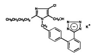 Losartan potassium, USP - structure