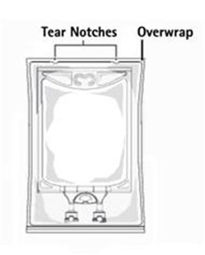 Tear Notches, Overwrap Illustration (Lactated Ringers Irrigation In Titan Container 2)