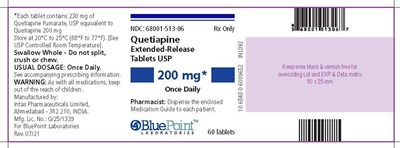 quetiapine-200mg-60-label.jpg Quetiapine Extended-Release Tablets 200mg (NDC 68001-513-06) - quetiapine 200mg 60 label