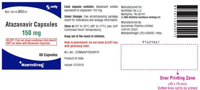 atazanavir-fig2.jpg PACKAGE LABEL-PRINCIPAL DISPLAY PANEL - 150 mg (60 Capsules Bottle) - atazanavir fig2