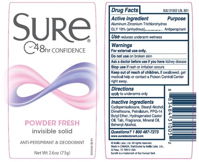 Principal Display Panel (Sure Invisible Solid Antiperspirant Deodorant Powd 1)
