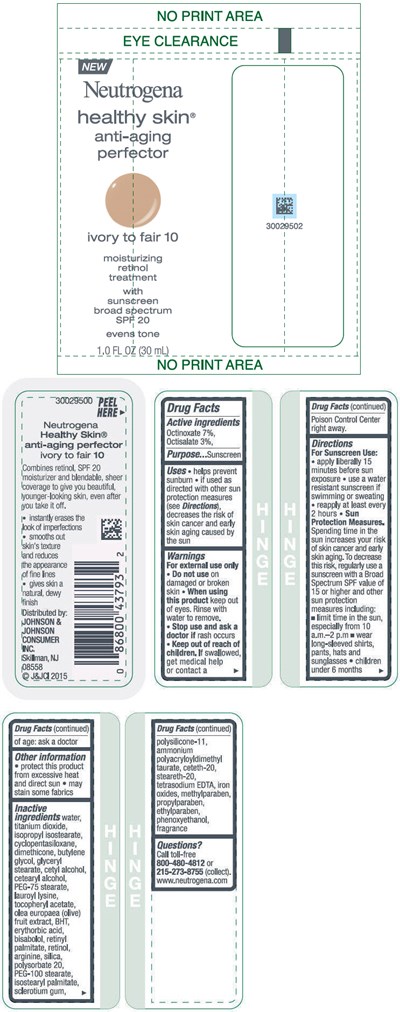 neutrogena-01.jpg PRINCIPAL DISPLAY PANEL - 30 mL Bottle Label - ivory to fair 10 - neutrogena 01