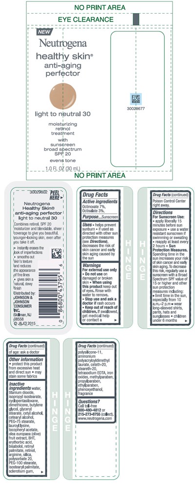 neutrogena-03.jpg PRINCIPAL DISPLAY PANEL - 30 mL Bottle Label - light to neutral 30 - neutrogena 03