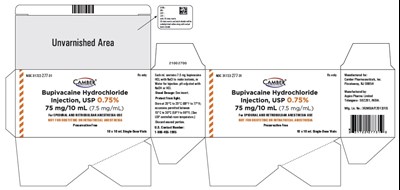 Bupivacainehydrochloride10ml75mgcarton75mg (Bupivacainehydrochloride10ml75mgcarton75mg)
