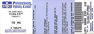Image Of 10 mg Package Label (4665)