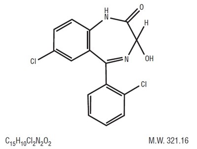 lorazepam-str.jpg Chemical Structure - lorazepam str