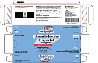 Principal Display Panel – Liraglutide Injection 18 mg Per 3 mL 3-pack Carton (Lira Carton 3pack V2)