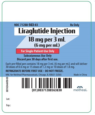 Principal Display Panel – Liraglutide Injection 18 mg Per 3 mL Syringe Label (Lira Syringe V2)