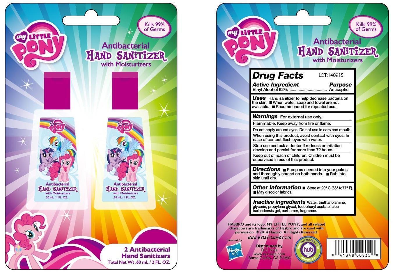 NDC 40104-204 My Little Pony Antibacterial Hand Sanitizer With Moisturizers