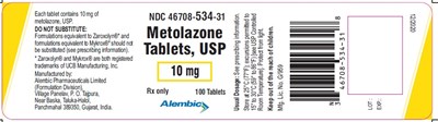 metolazone-10.jpg 100 Tablets - metolazone 10