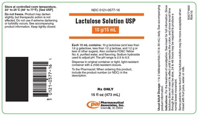 PRINCIPAL DISPLAY PANEL - 473 mL Bottle Label - lactulose 02