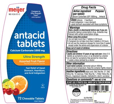 Meijer Ultra Strength Assorted Fruit Flavor Antacid Chewable Tablets (103af72pvlflb)