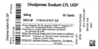 Bottle Label 500 mg (71610 0707 53)