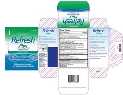 PRINCIPAL DISPLAY PANELNDC 0023-0403-30Preservative-freeRefreshPlusLubricant Eye DropsMOISTURIZING RELIEF Immediate, soothing relief for dry eyes. Also recommended for LASIK dryness*30 Single-Use Containers0.01 fl oz (0.4 mL) each Sterile - refresh plus 02