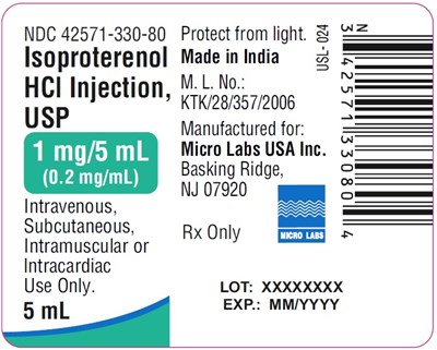 5 ml label - isoproterenolinjection 5mllbl