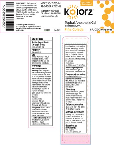 kolorz-05.jpg RINCIPAL DISPLAY PANEL - 29.6 grams Bottle Label - Piña Colada - kolorz 05
