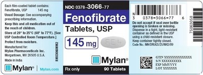 Fenofibrate Tablets, Usp 145 mg Bottle Label (Image 02)