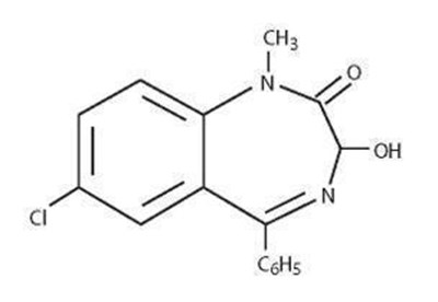 Structural Formula - temazepam structural formula