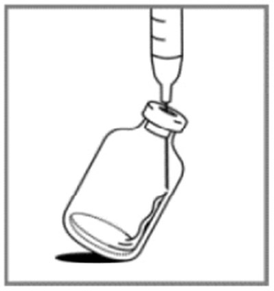 image of proper solution flow onto the INSIDE WALL OF THE VIAL - figure1