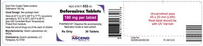 Deferasirox 180mg 30tab
