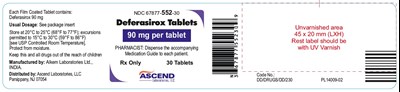 Deferasirox 90mg 30tab