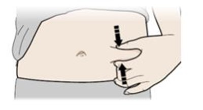 I  Pinch your injection site to create a firm surface. - aranesp 1a