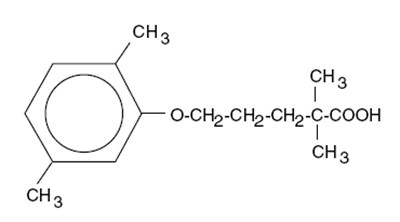 Gemfibrozil Structural Formula (Gemfib 1)