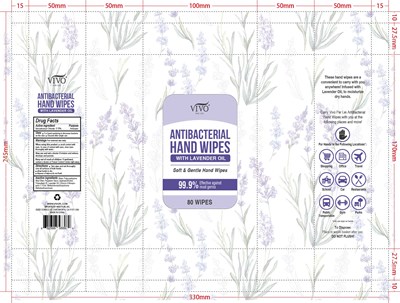 Image Description (Antibacterial Hand Wipes Lavender)