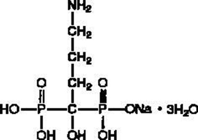 Image Of Alendronate Sodium Structural Formula (Fosamax Plus D 01)