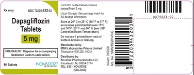 Dapagliflozin-5mg-90s-container-label (Dapagliflozin 5mg 90s Container Label)