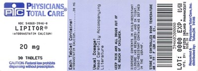 Image Of 20 mg Package Label (3946)