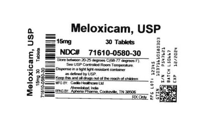 Bottle Label 15 mg (71610 0580 30)