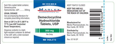 Principal Display Panelndc 10135-0626-48marlexdemeclocyclinehydrochloridetablets, Usp300 mg48 Tabletsrx Only (Demeclocycline Hydrochloride Tablets 03)