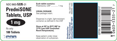 This is an image of a label for PredniSONE Tablets, USP 1 mg. - prednisonetab 2