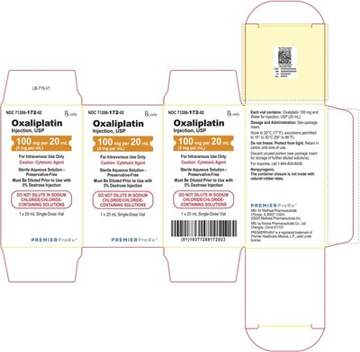 Principal Display Panel – Oxaliplatin Injection, Usp 100 mg Premier Carton (Oxali 100mg Premier Carton)
