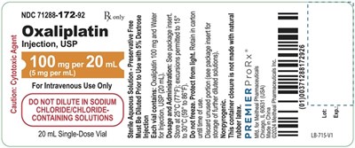 Principal Display Panel – Oxaliplatin Injection, Usp 100 mg Premier Vial Label (Oxali 100mg Premier Vial)