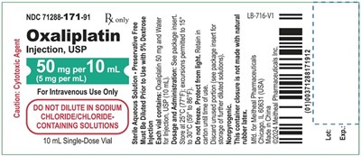 Principal Display Panel – Oxaliplatin Injection, Usp 50 mg Premier Vial Label (Oxali 50mg Premier Vial)
