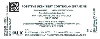Principal Display Panelpositive Skin Test Control-histamine5ml Sterile Multiple Dose Vialfor Percutaneous Testing Onlyhistatrol®histamine Base 1 mg/ml (Histamine Phosphate 03)